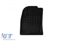 Specific rubber mats suitable for Ford Fiesta, Fusion, Mazda 2 2002-2008, 4-piece set, black color-image-6248497