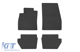 image-5-Specific rubber mats suitable for Ford Fiesta after 2017, 4-piece set, black color