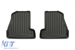 Specific rubber mats suitable for Ford Focus MK III sedan, hatchback, wagon 2010-2018, 4-piece set, black color, with 24-month warranty-image-6222480