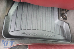 Specific rubber mats suitable for Ford Focus MK III sedan, hatchback, wagon 2010-2018, 4-piece set, black color, with 24-month warranty-image-6222484