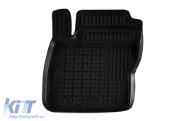 Specific rubber mats suitable for Ford Focus 2005-2011, 4-piece set, black color-image-6213921