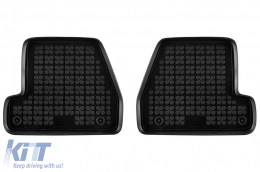Specific rubber mats suitable for Ford Focus 2011-2018, 4-piece set, black color-image-6213978