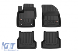 image-69-Specific rubber mats suitable for Ford Focus 2004-2011 from Frogum 3D ProLine series, 4-piece set, black color, with 24-month warranty