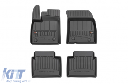 Specific rubber mats suitable for Ford Focus after 2018, 4-piece set, black color, with 24-month warranty - ABFMF6017503