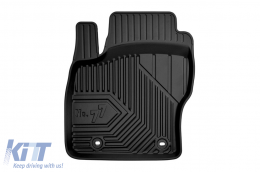 Specific rubber mats suitable for Ford Focus 2004-2011, 4-piece set, black color-image-6226603