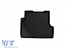 Specific rubber mats suitable for Ford Focus 2004-2011, 4-piece set, black color-image-6226605