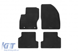 image-12-Specific rubber mats suitable for Ford Focus 2004-2011, 4-piece set, black color