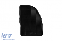 Specific rubber mats suitable for Ford Focus 2004-2011, 4-piece set, black color-image-6248503