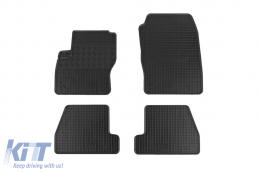 Specific rubber mats suitable for Ford Focus 2011-2018, 4-piece set, black color - ABFMF6023476