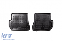 Specific rubber mats suitable for Ford Fusion 2002-2005, 4-piece set, black color-image-6213959