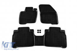 Specific rubber mats suitable for Ford Galaxy, S-Max after 2015, 3-piece set, black color - ABFMF6016064