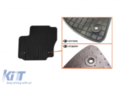 Specific rubber mats suitable for Ford Galaxy, S-Max 2006-2015, 4-piece set, black color-image-6220568