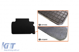 Specific rubber mats suitable for Ford Galaxy, S-Max 2006-2015, 4-piece set, black color-image-6220571