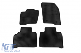 Specific rubber mats suitable for Ford Galaxy, S-max after 2015, 4-piece set, black color-image-6220577