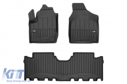 image-52-Specific rubber mats suitable for Ford Galaxy 1995-2005, 3-piece set, black color, with 24-month warranty from Frogum 3D ProLine series.