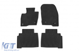 Specific rubber mats suitable for Ford Galaxy, S-max after 2015, 4-piece set, black color - ABFMF6018704
