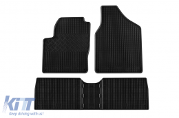 Specific rubber mats suitable for Ford Galaxy, Seat Alhambra, VW Sharan after 1995, 5 seats, 4-piece set, black color - ABFMF6023602