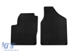 Specific rubber mats suitable for Ford Galaxy, Seat Alhambra, VW Sharan after 1995, 5 seats, 4-piece set, black color-image-6249147