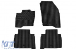 Specific rubber mats suitable for Ford Galaxy, S-Max after 2015, 4-piece set, black color-image-6249411