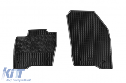 Specific rubber mats suitable for Ford Galaxy, S-Max after 2015, 4-piece set, black color-image-6249412