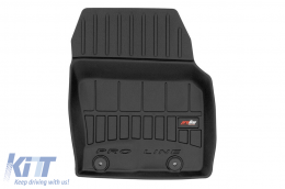 Specific rubber mats suitable for Ford Grand C-Max II 2010-2019, 3-piece set, black color, with 24-month warranty from Frogum 3D ProLine series.-image-6222869