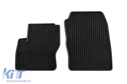 Specific rubber mats suitable for Ford Grand C-Max after 2010, Focus C-Max after 2011, 4-piece set, black color-image-6248483