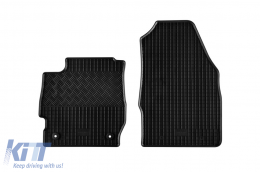 Specific rubber mats suitable for Ford KA+ after 2016, 4-piece set, black color-image-6249563