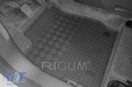 Specific rubber mats suitable for Ford KA+ after 2016, 4-piece set, black color-image-6249565