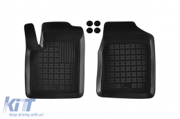 Specific rubber mats suitable for Ford Ka 2008-2016, 4-piece set, black color-image-6213945