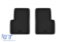 Specific rubber mats suitable for Ford Ka 2008-2016, 4-piece set, black color-image-6213946