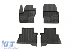 Specific rubber mats suitable for Ford Kuga 2013-2019, 4-piece set, black color - ABFMF6018476