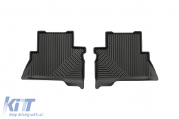 Specific rubber mats suitable for Ford Kuga 2013-2019, 4-piece set, black color-image-6227015