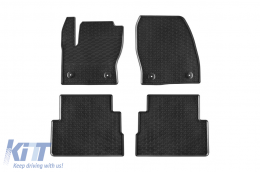Specific rubber mats suitable for Ford Kuga 2012-2019, 4-piece set, black color