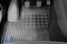 Specific rubber mats suitable for Ford Kuga 2013-2019, 4-piece set, black color-image-6248523