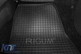 Specific rubber mats suitable for Ford Kuga 2013-2019, 4-piece set, black color-image-6248524