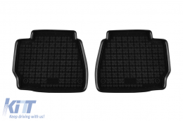 Specific rubber mats suitable for Ford Mondeo 2007-2014, 4-piece set, black color-image-6213933