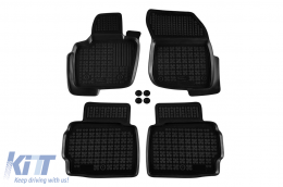 image-68-Specific rubber mats suitable for Ford Mondeo, Hybrid, Vignale 2014-2022, 4-piece set, black color
