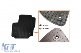 Specific rubber mats suitable for Ford Mondeo 2007-2014, 4-piece set, black color-image-6220484