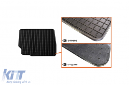 Specific rubber mats suitable for Ford Mondeo 2007-2014, 4-piece set, black color-image-6220486
