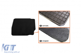 Specific rubber mats suitable for Ford Mondeo 2007-2014, 4-piece set, black color-image-6220487