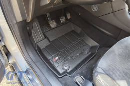 Specific rubber mats suitable for Ford Mondeo 2007-2010 from Frogum 3D ProLine series, 4-piece set, black color, with 24-month warranty-image-6220993