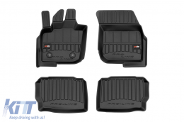 image-18-Specific rubber mats suitable for Ford Mondeo 2015-2022, 4-piece set, black color, with 24-month warranty from Frogum 3D ProLine series.