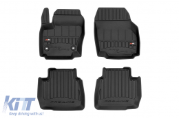 Specific rubber mats suitable for Ford Mondeo 2010-2014, 4-piece set, black color, with 24-month warranty from Frogum 3D ProLine series. - ABFMF6017581