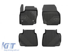 Specific rubber mats suitable for Ford Mondeo 2007-2014 with 31cm distance between the buttons, 4-piece set, black color-image-6226817