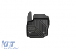 Specific rubber mats suitable for Ford Mondeo 2007-2014 with 31cm distance between the buttons, 4-piece set, black color-image-6226818
