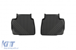 Specific rubber mats suitable for Ford Mondeo 2007-2014 with 31cm distance between the buttons, 4-piece set, black color-image-6226820