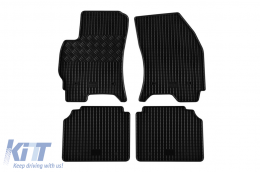 Specific rubber mats suitable for Ford Mondeo 2000-2007, 4-piece set, black color-image-6248527