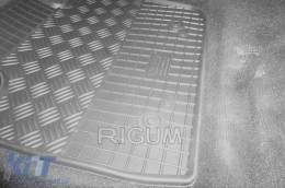 Specific rubber mats suitable for Ford Mondeo after 2014, 4-piece set, black color-image-6249317