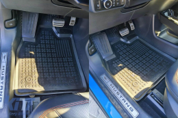 Specific rubber mats suitable for Ford Mustang Mach-E after 2020, 3-piece set, black color-image-6214077
