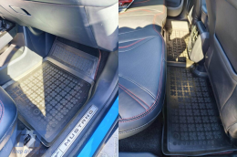 Specific rubber mats suitable for Ford Mustang Mach-E after 2020, 3-piece set, black color-image-6214079
